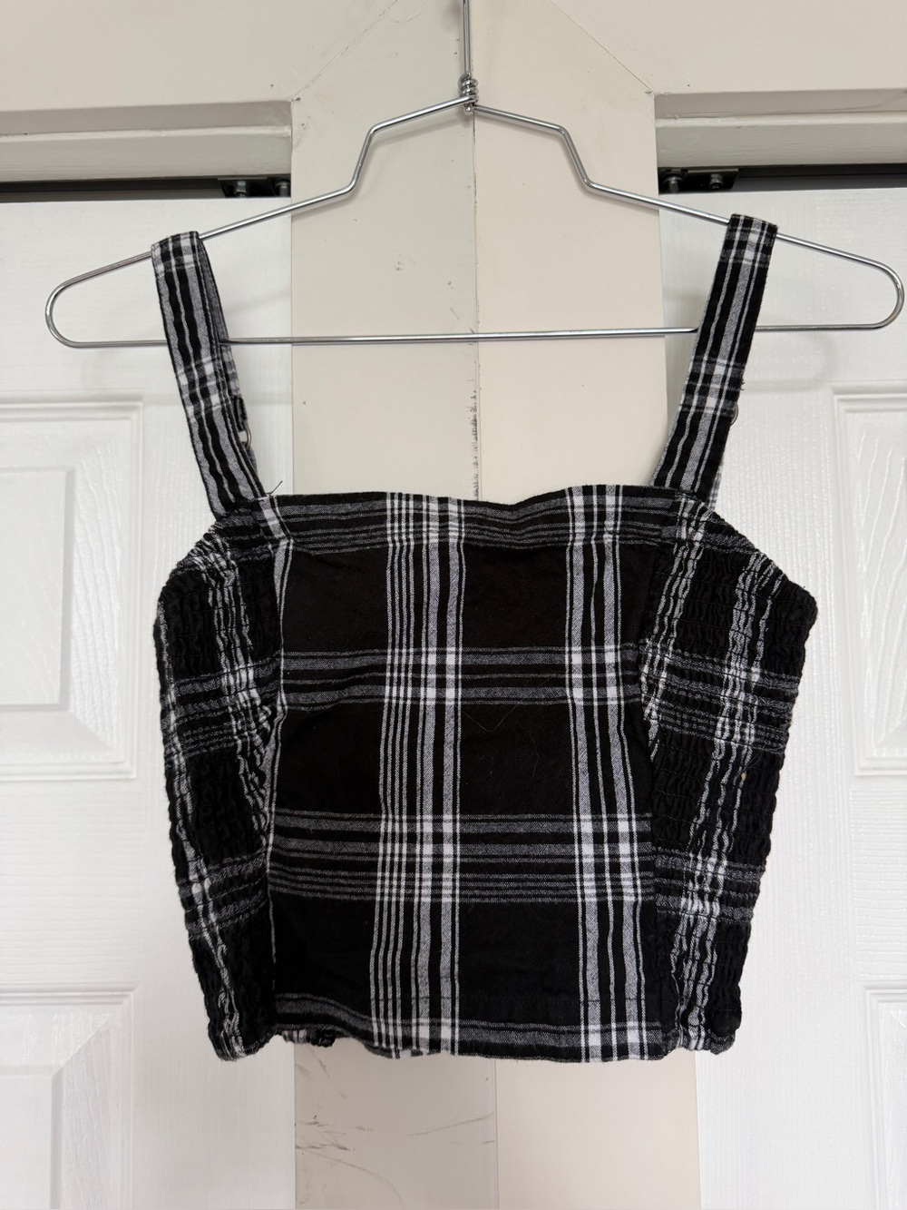 Hollister Plaid Adjustable Crop Top Size XS